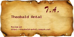 Theobald Antal névjegykártya